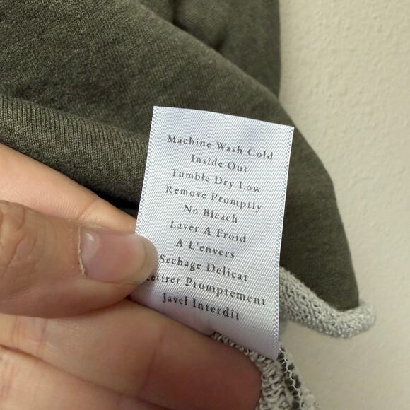 Frank & Eileen Funnel Neck Capelet Sweatshirt in Moss Size XS - Picture 6 of 6